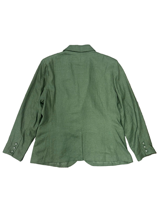 Vintage Green Linen Blazer