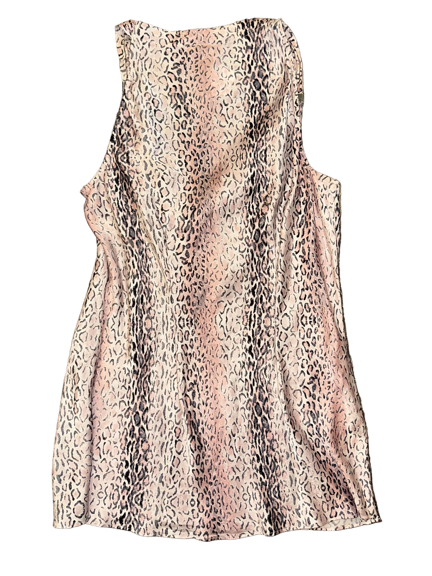 Vintage Y2K Pink Leopard Silk Cami