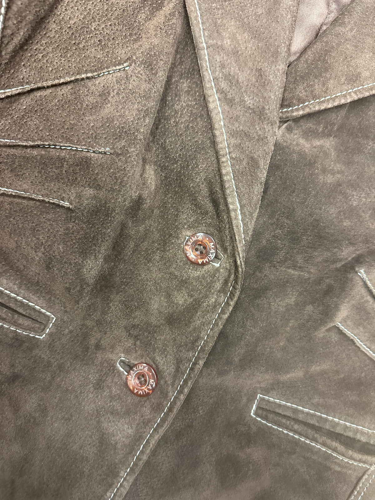Vintage Brown Suede Blazer