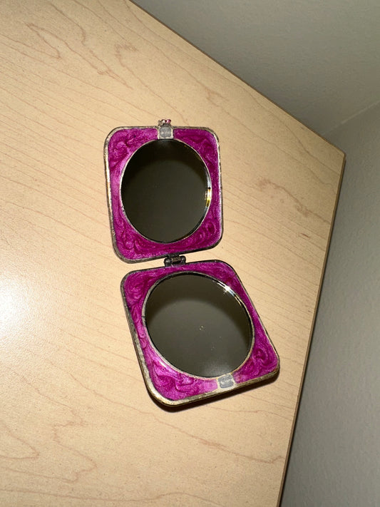 Vintage Butterfly Compact Mirror