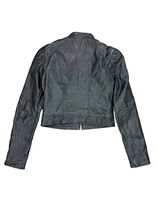 Kardashians x Bebe Black Leather Moto Jacket