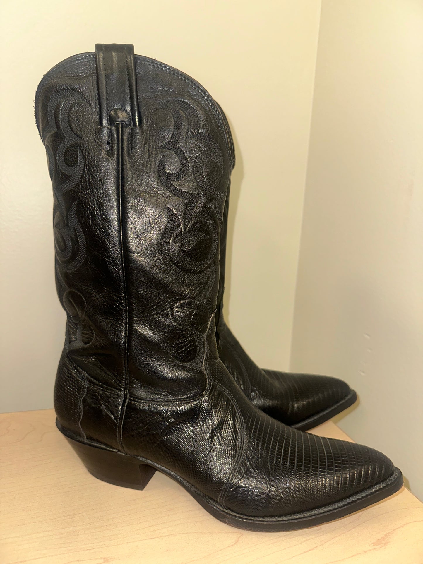 Vintage Black Cowboy Boots