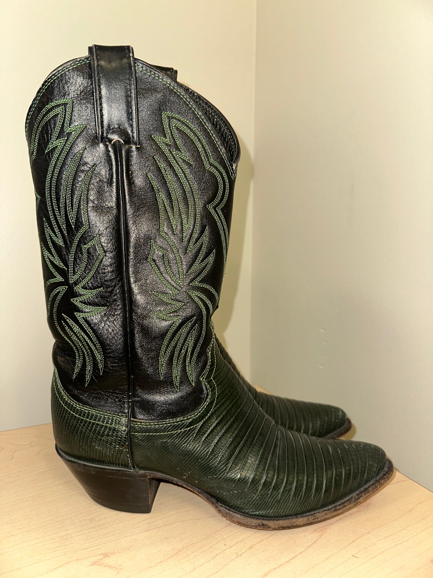 Vintage Green Cowboy Boots