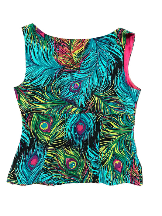 Vintage Nanette Lepore Peacock Tank Top Blouse