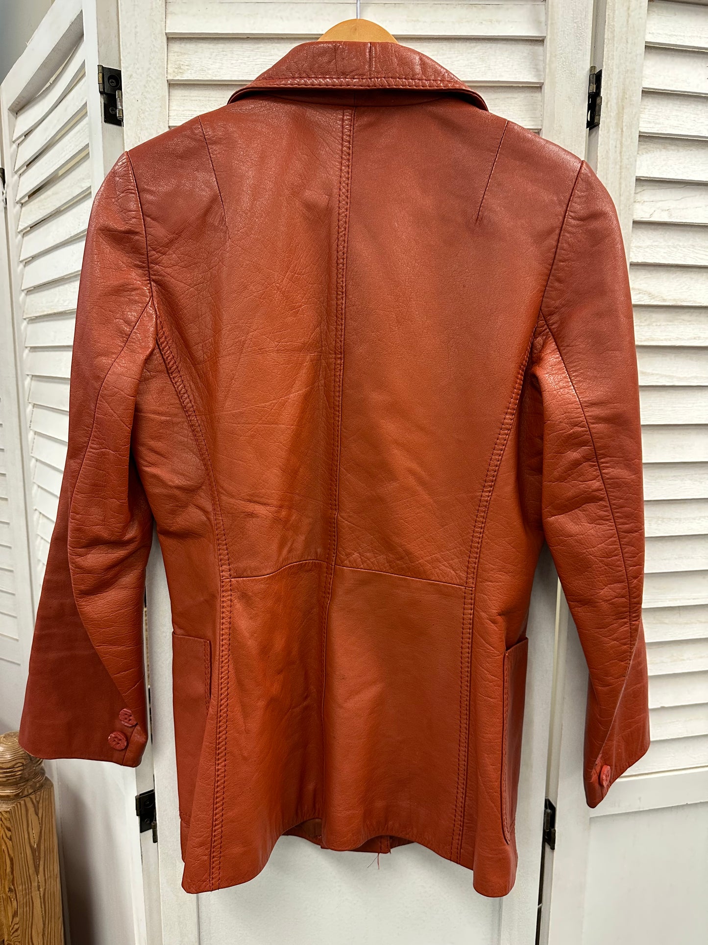 Vintage Burnt Orange Leather Jacket