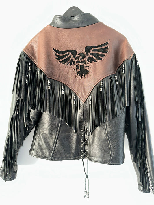 Vintage Fringe Bomber Jacket