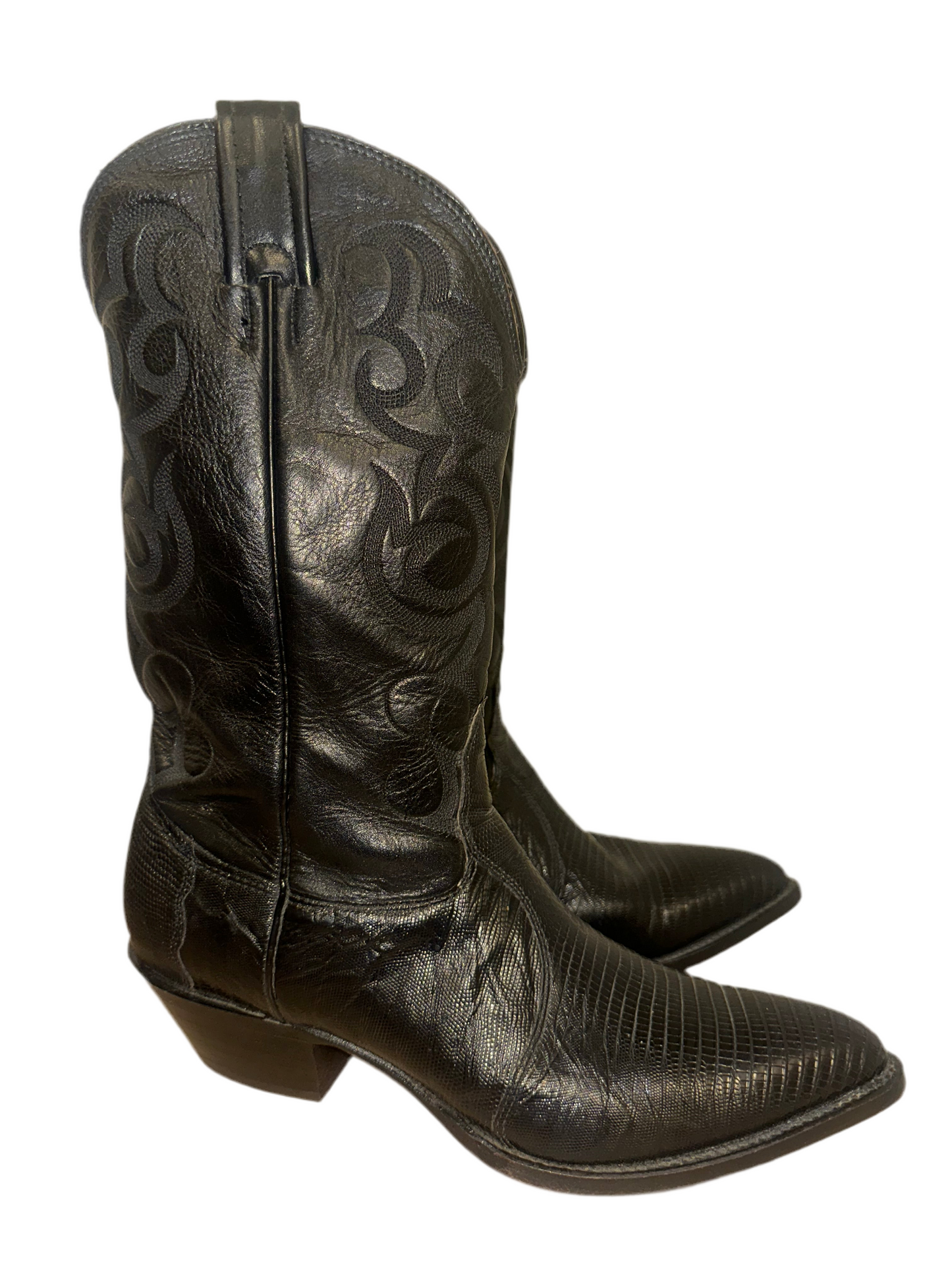 Vintage Black Cowboy Boots