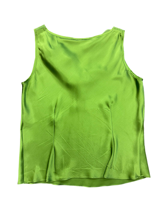 Vintage Green Silk Scoop Neck
