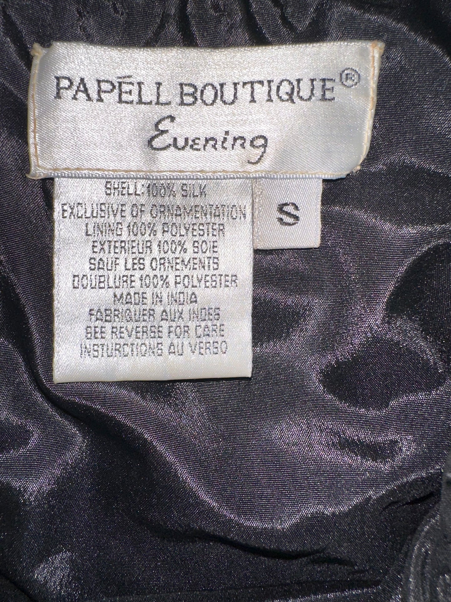 Vintage Silk Sequins Black and Silver Tank Top