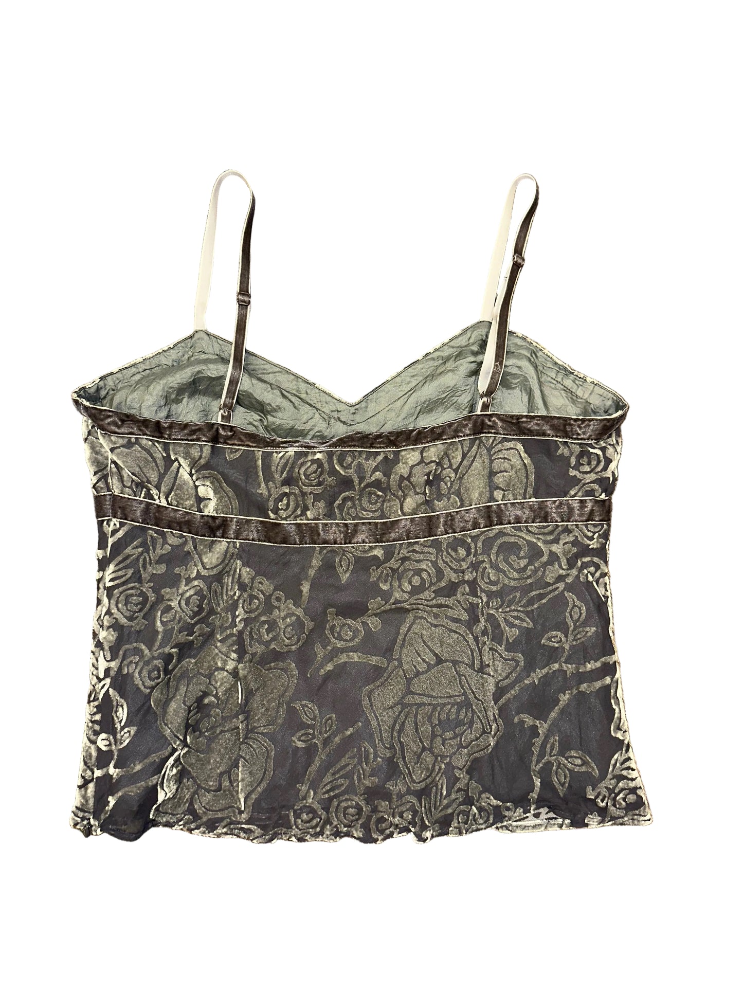 Vintage Gray Crushed Velvet Tank Top