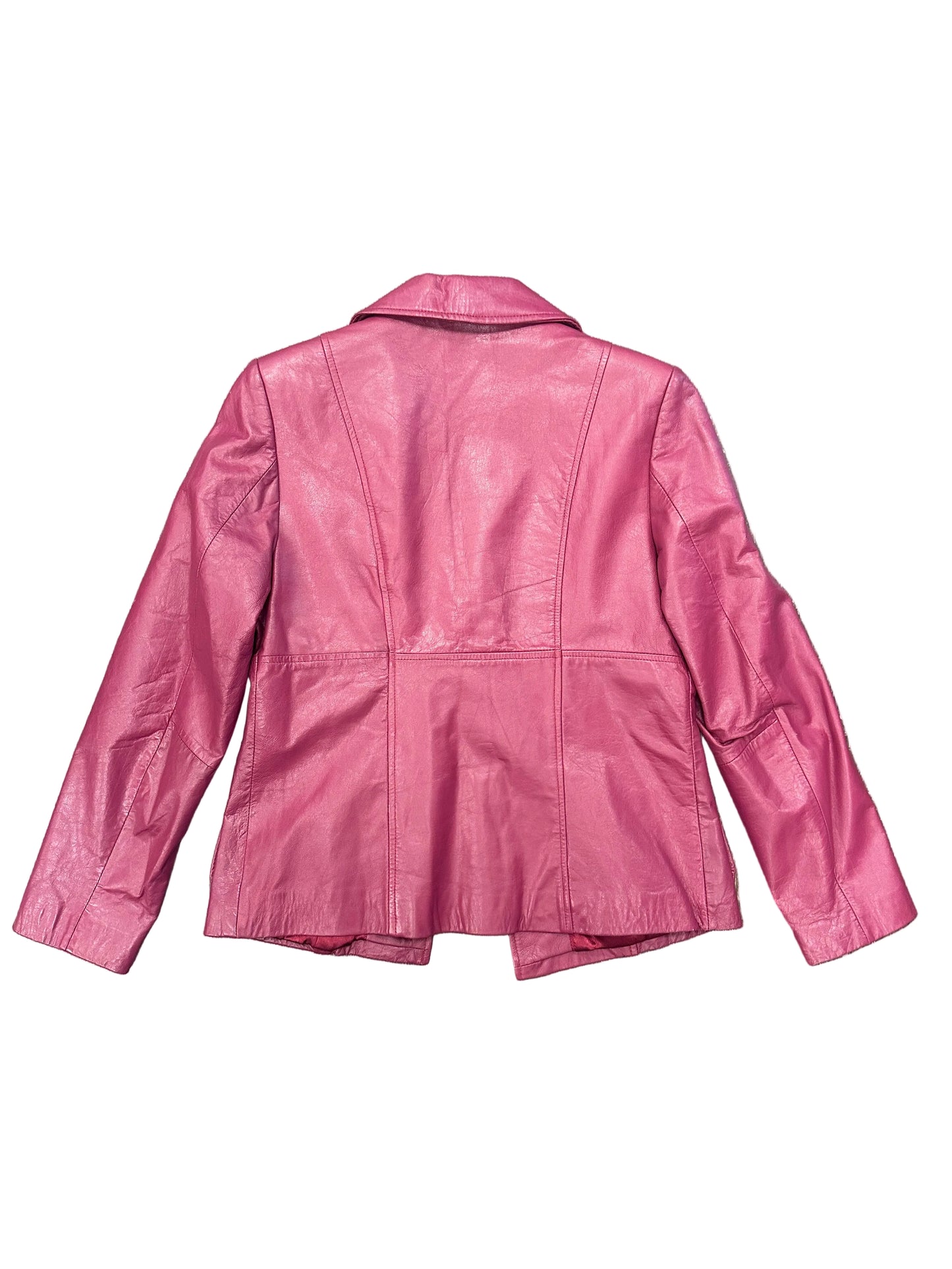 Vintage Magenta Genuine Leather Jacket