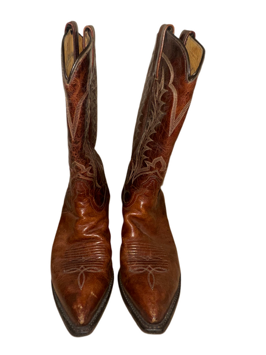 Brown Leather Cowboy Boots