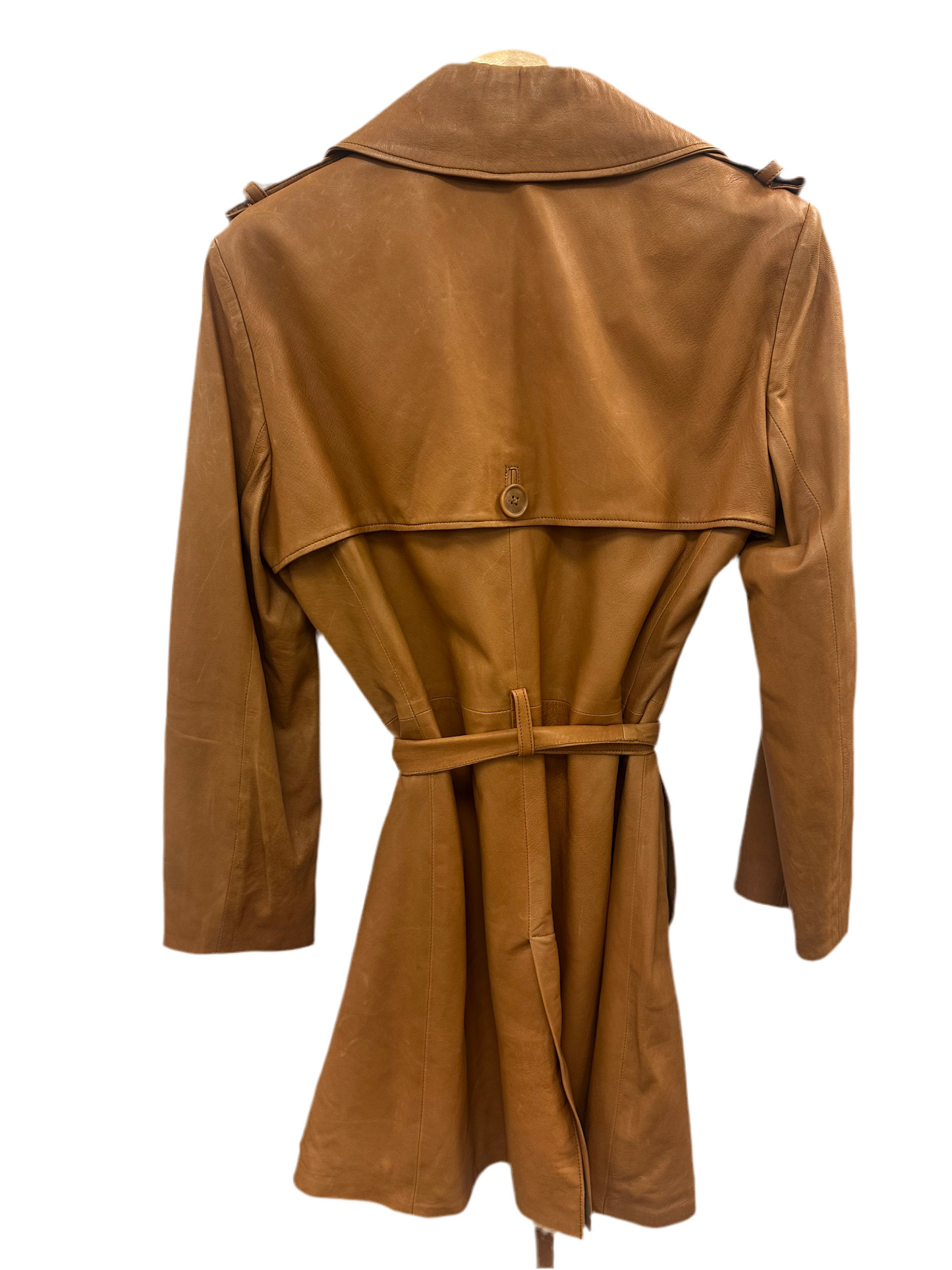 Vintage Italian Leather Trench Coat