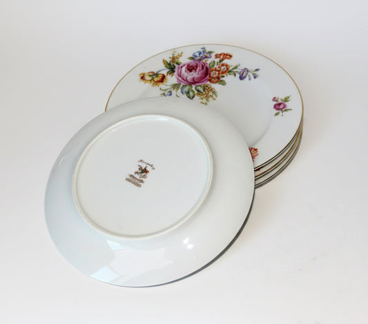 Set of 4 Vintage Dessert Plates