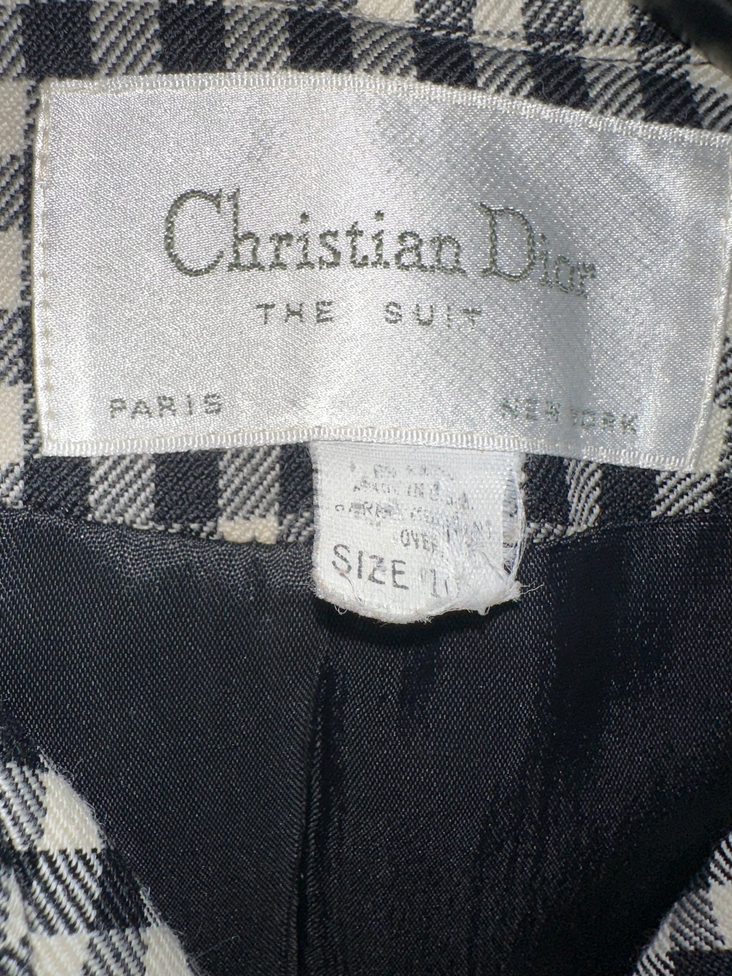 Vintage Christian Dior Black and White Blazer