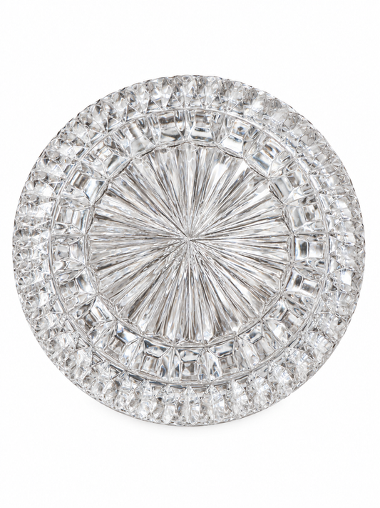 Vintage Italian Crystal Lidded Trinket Dish