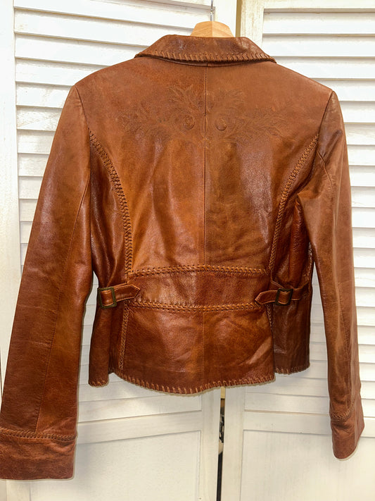 Vintage Brown Leather Jacket