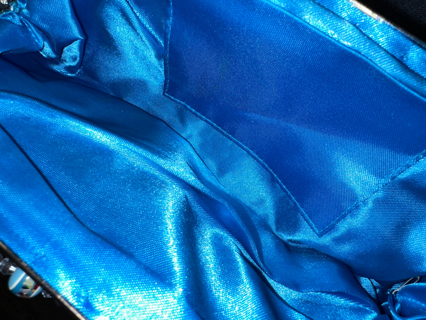 Vintage Blue Button Purse