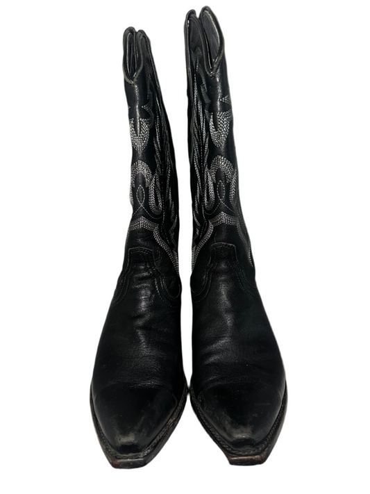 Vintage Black Cowboy Boots