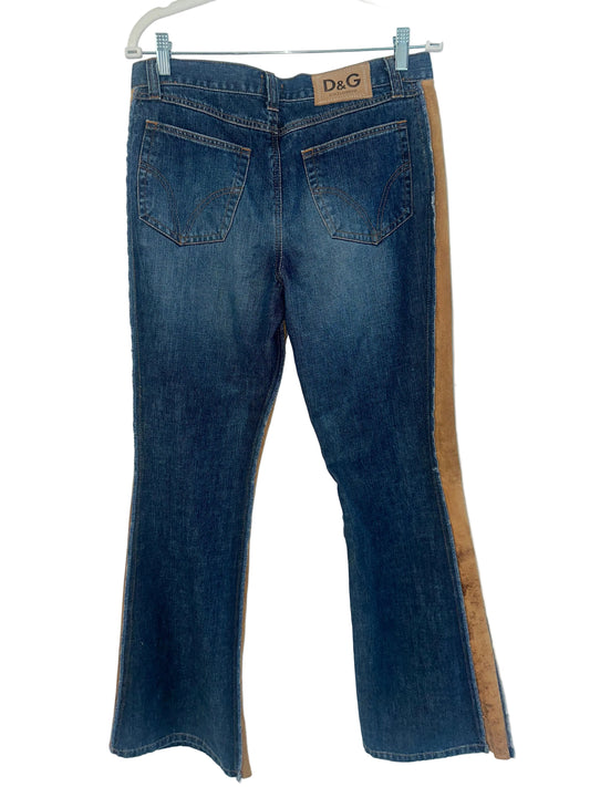 Vintage Dolce and Gabbana Jeans with Suede Accents
