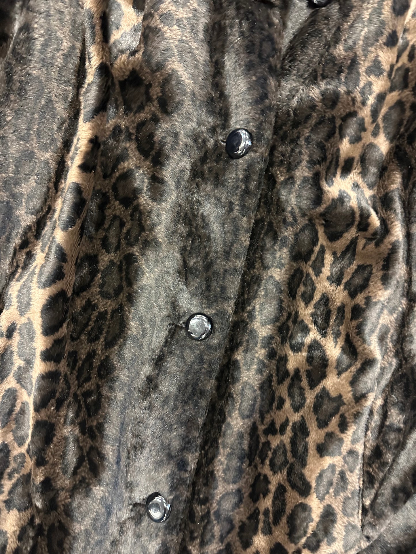 Vintage Faux Fur Leopard Coat
