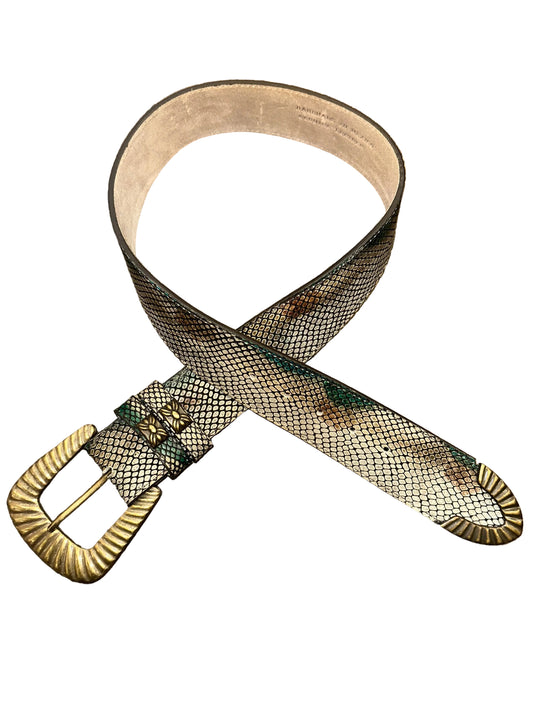 Snakeskin Leather Belt