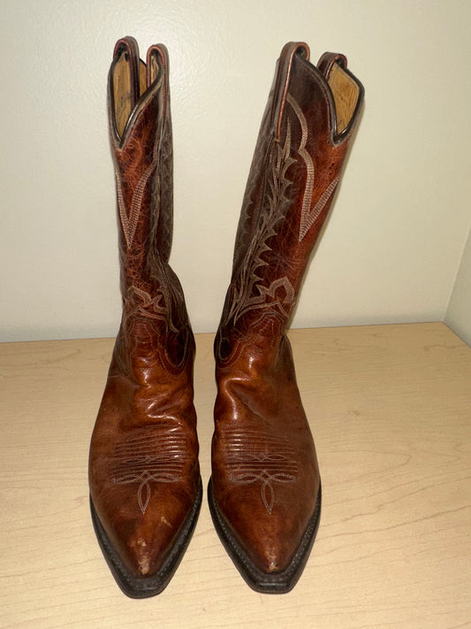 Brown Leather Cowboy Boots