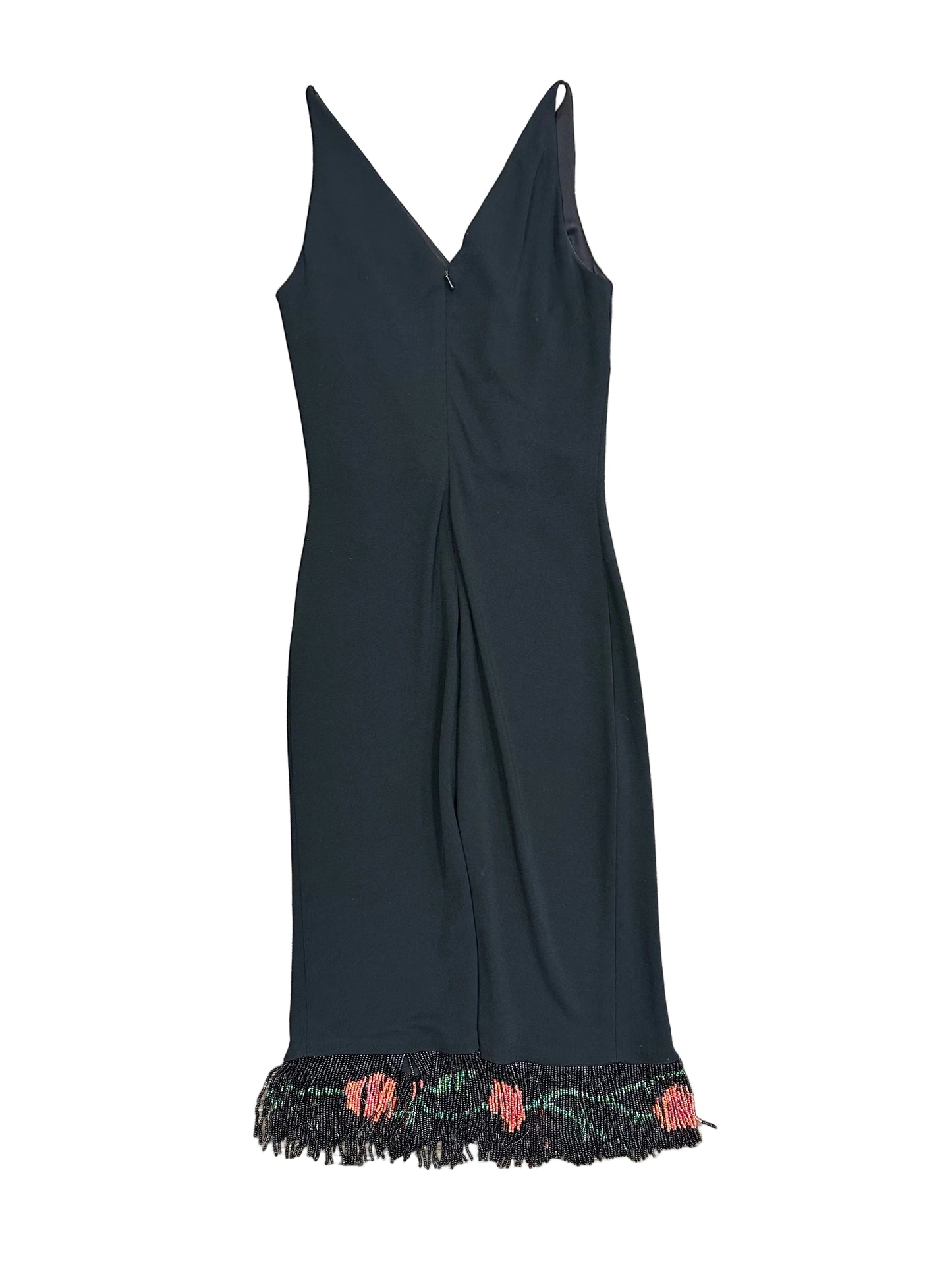 Vintage Cocktail Dress with Beaded Trim
