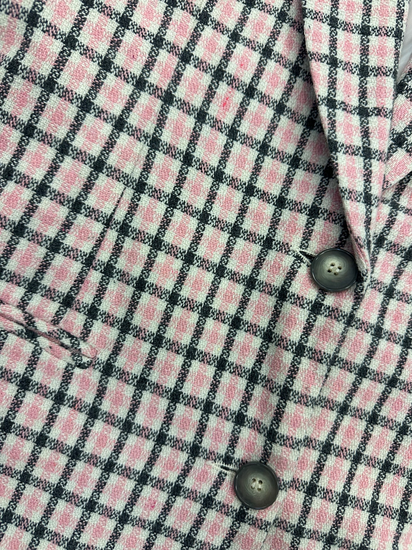 Vintage Pink Plaid Blazer