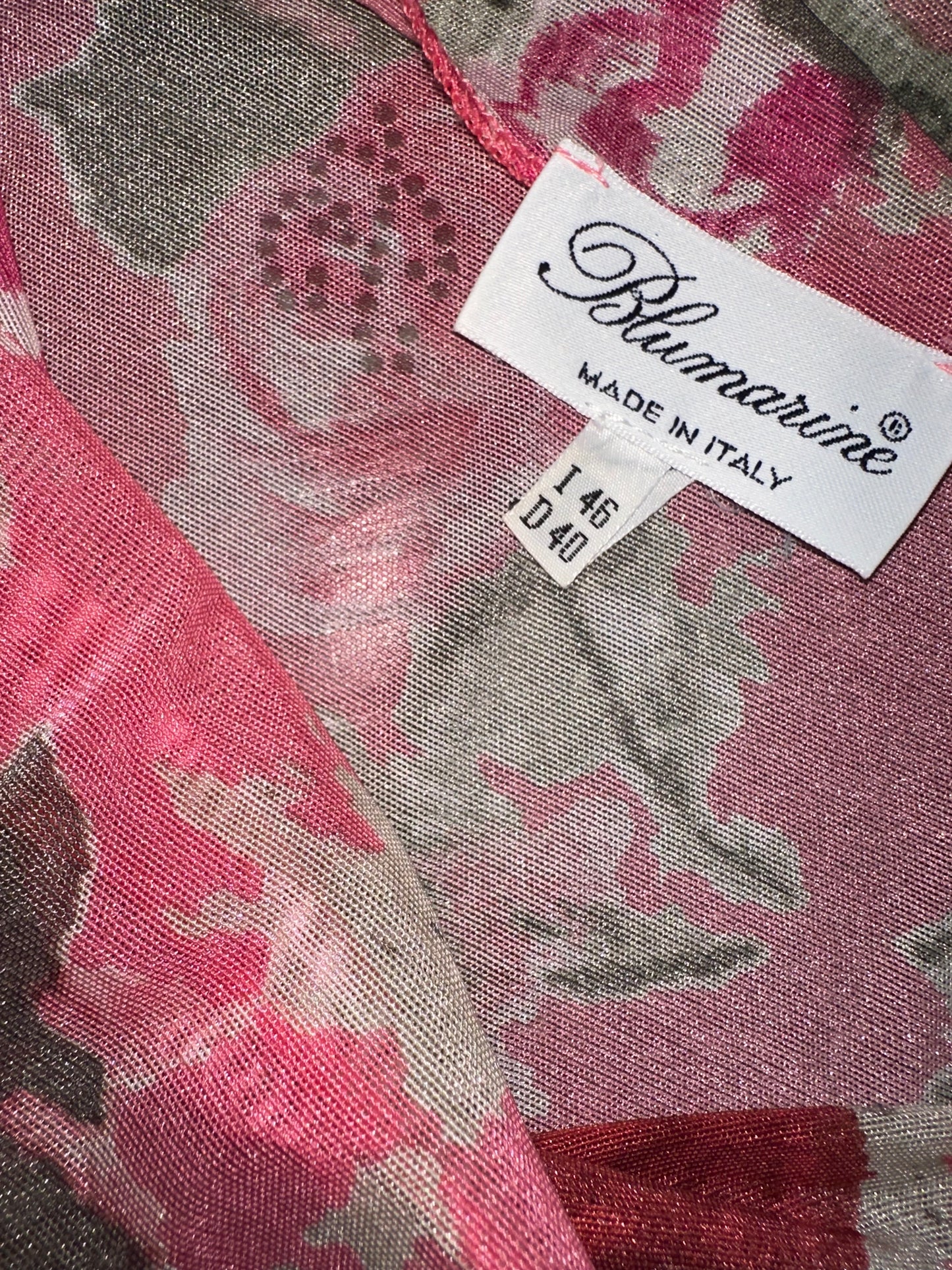 Vintage Blumarine Off the Shoulder Sheer Mesh Top