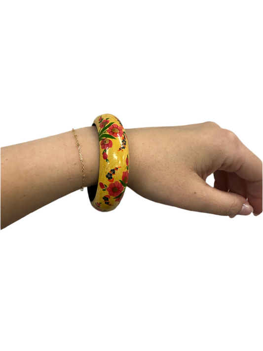 Hand Painted Wooden Bangle