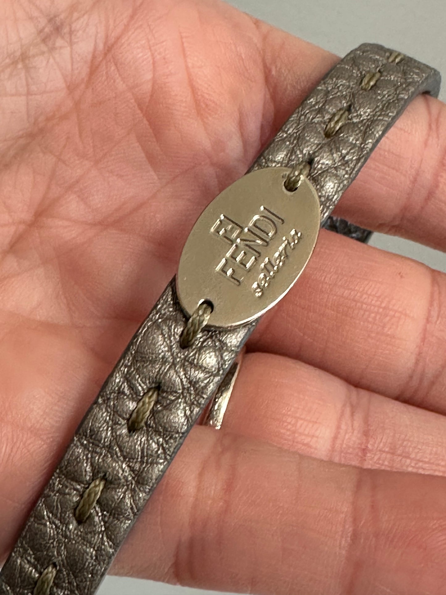 Vintage Fendi Leather Wrap Around Bracelet