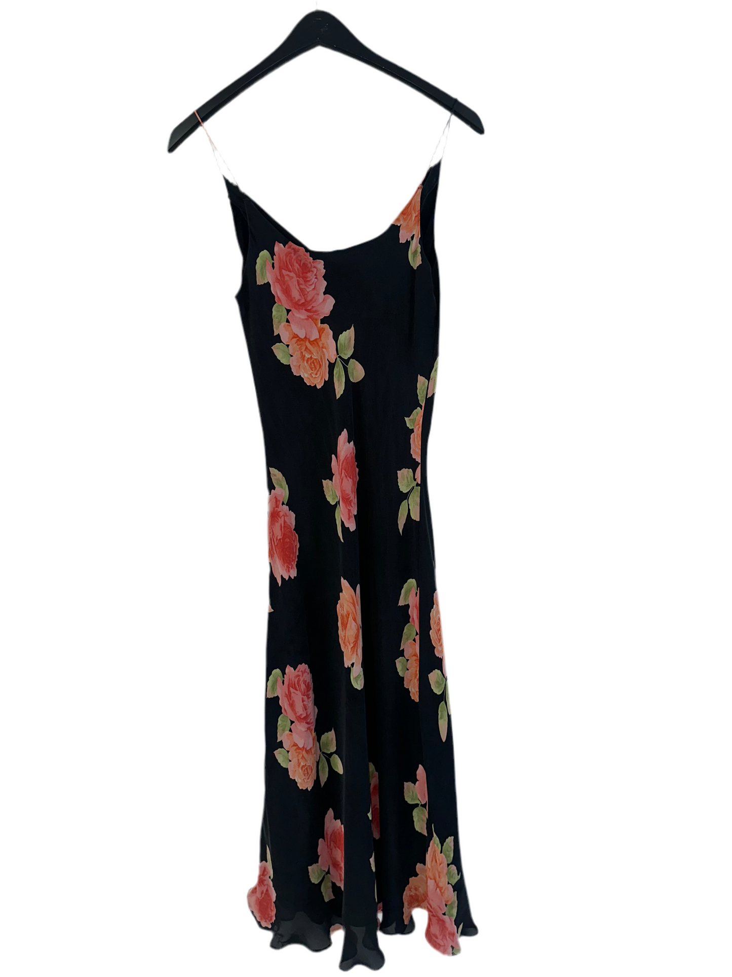 Vintage Floral Silk Dress
