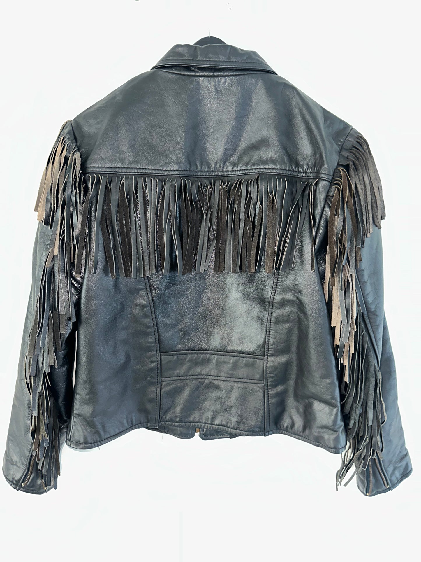 Vintage Leather Fringe Jacket