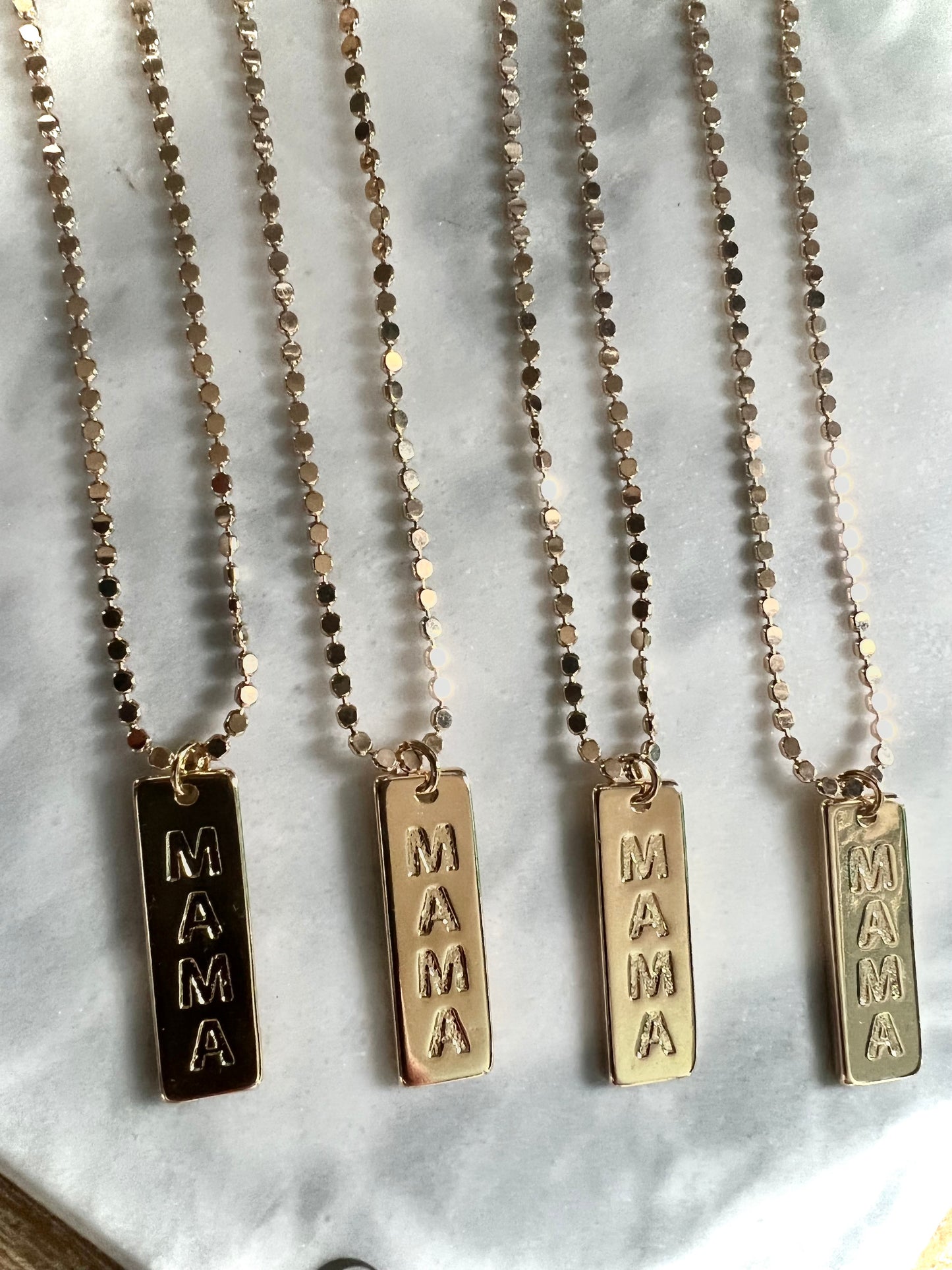Mama Gold Bar Necklace by GALYNT