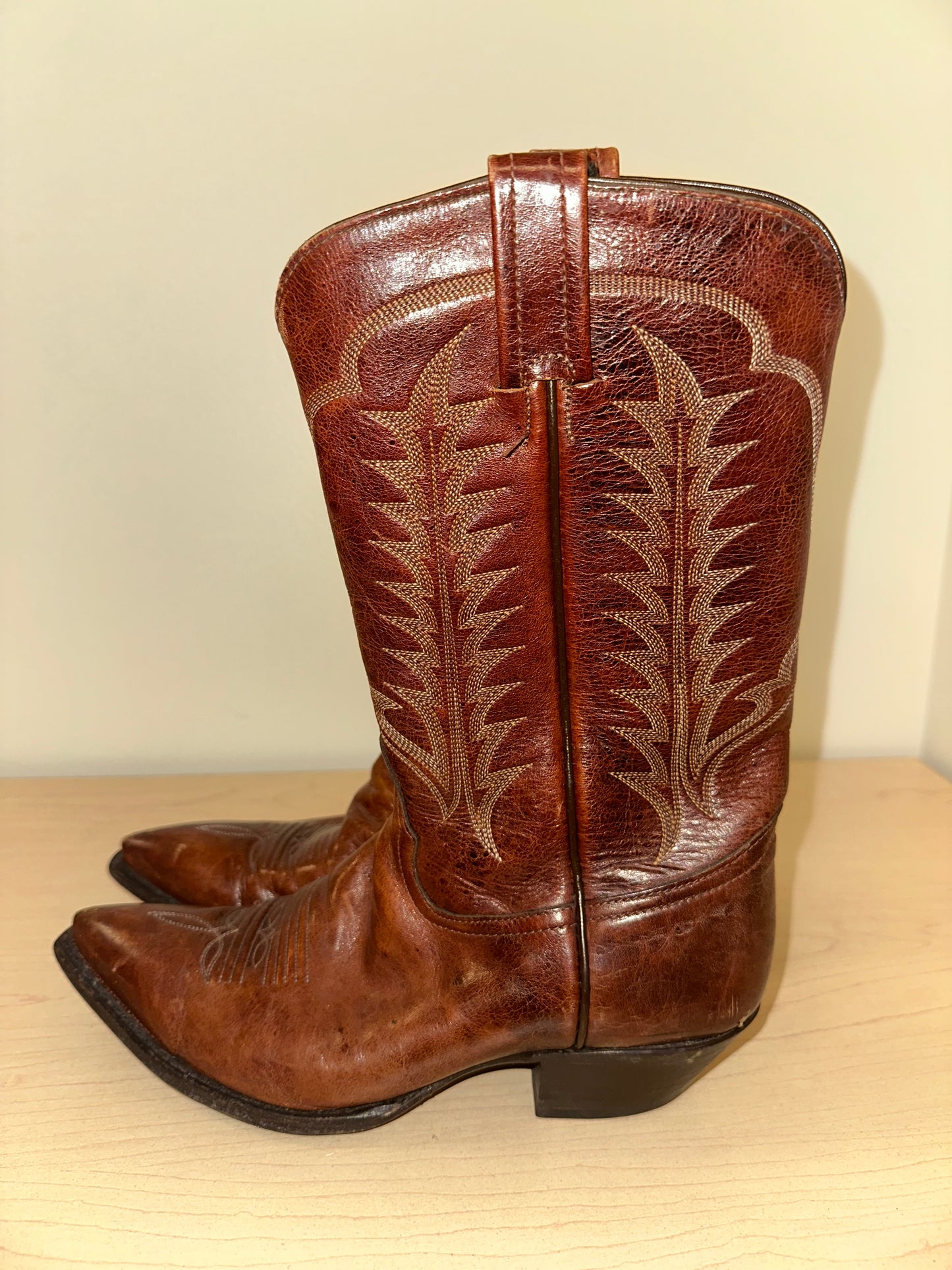 Brown Leather Cowboy Boots