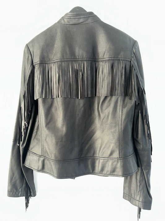 Dawn Levy Leather Fringe Jacket