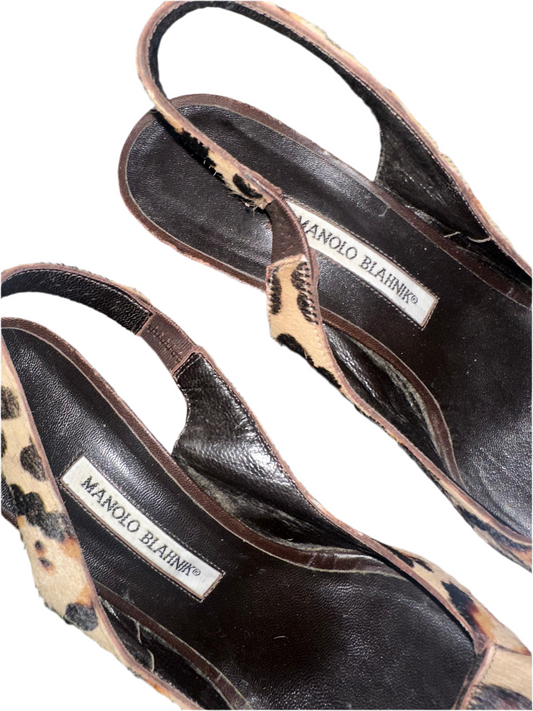 Vintage Manolo Blahnik Leopard Heels