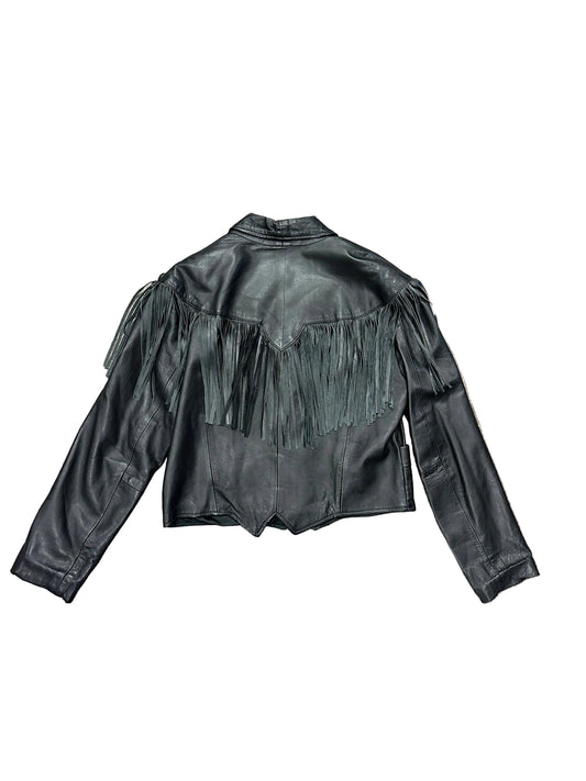 Vintage Leather Fringe Jacket