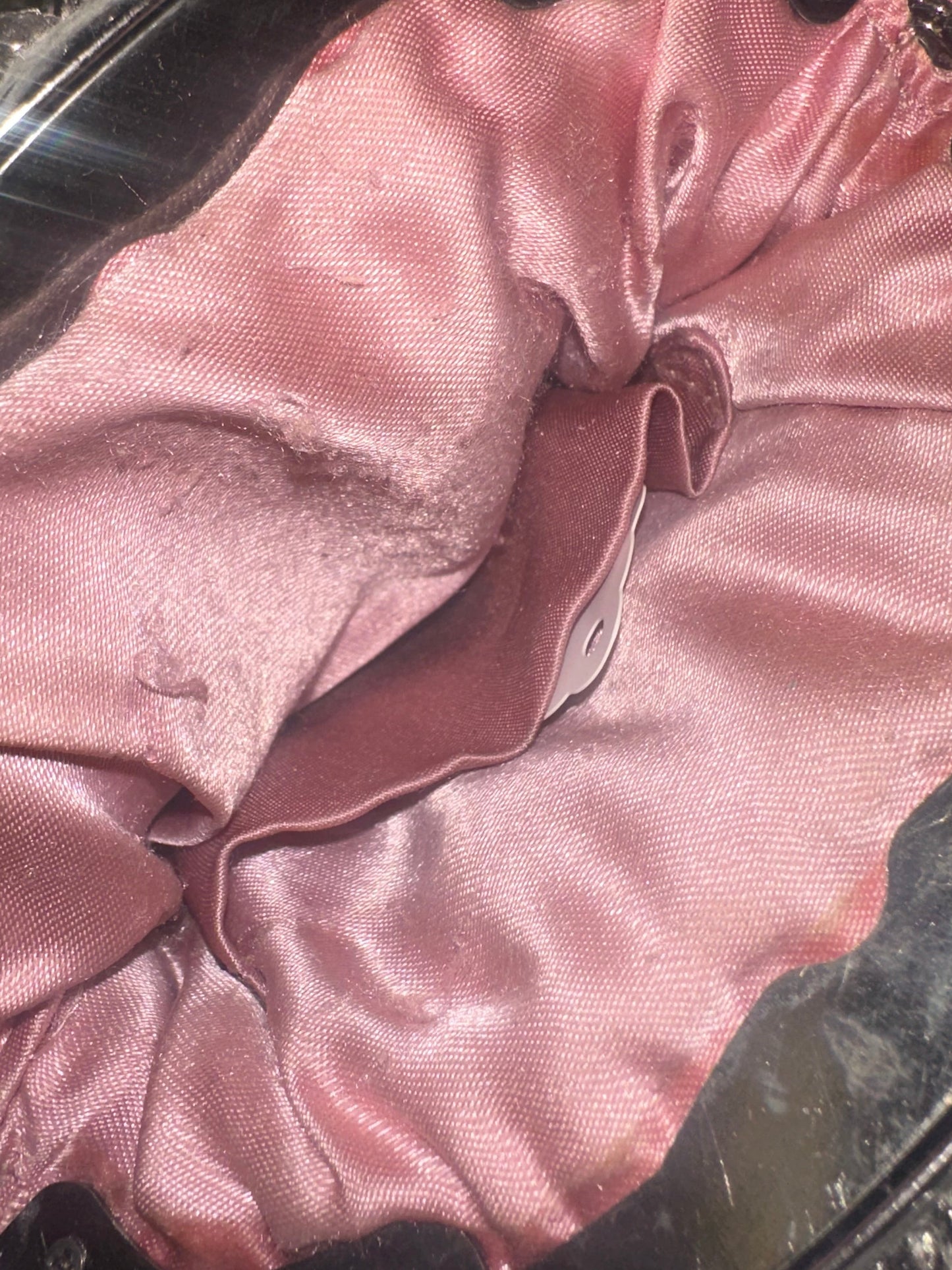 Vintage Pink Beaded Chiffon Crossbody Purse