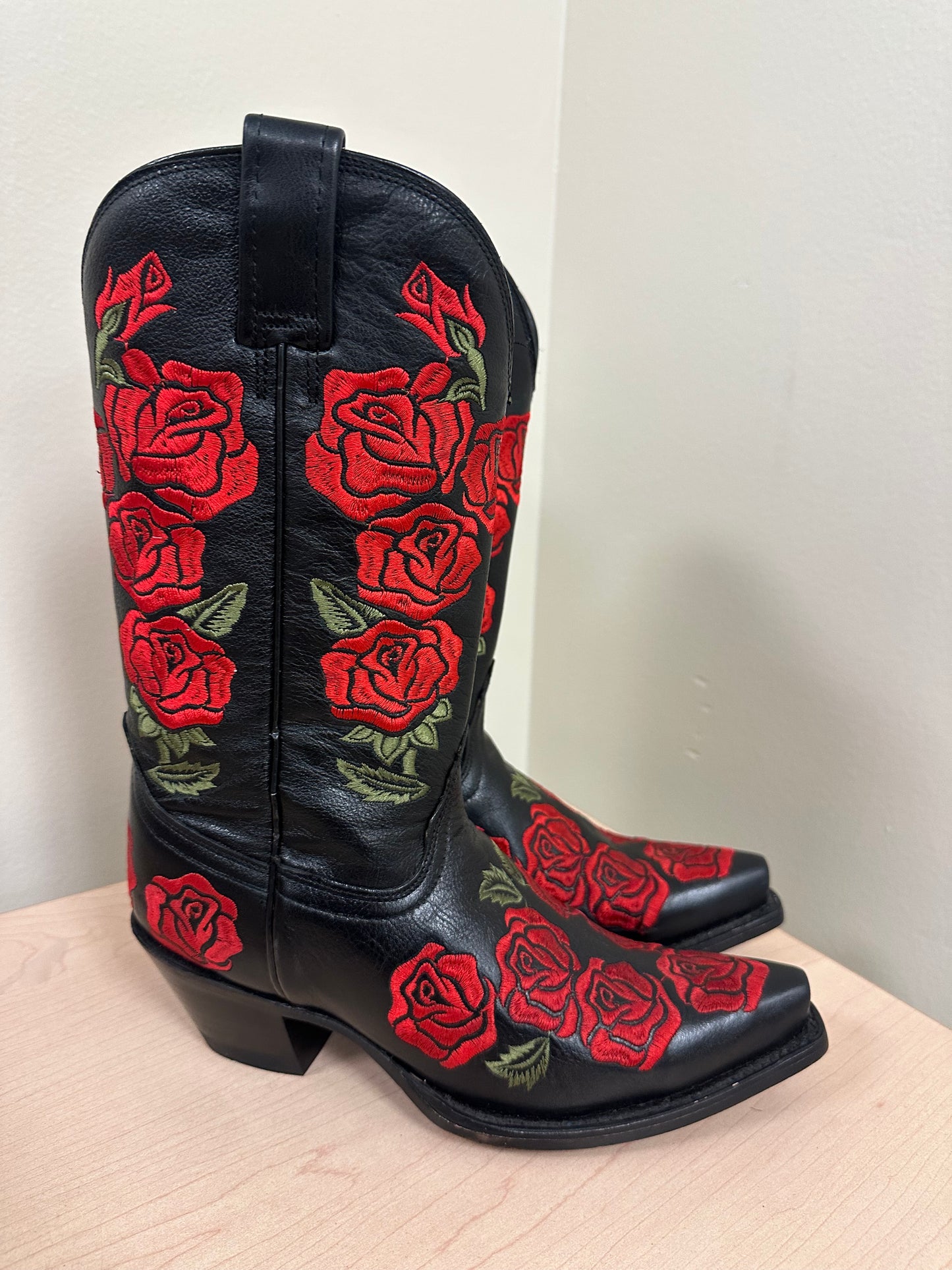 Vintage Rose Cowboy Boots