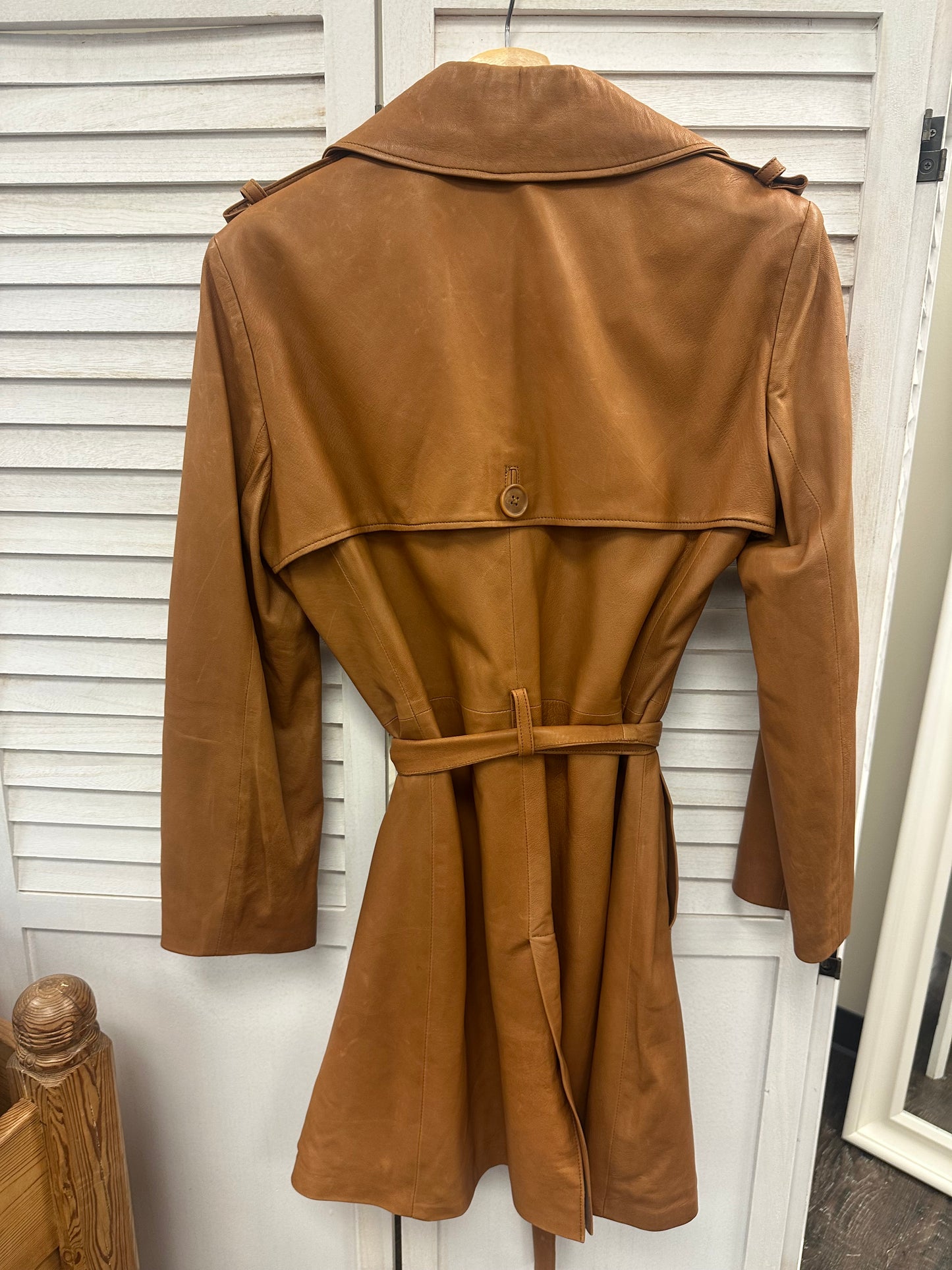 Vintage Italian Leather Trench Coat