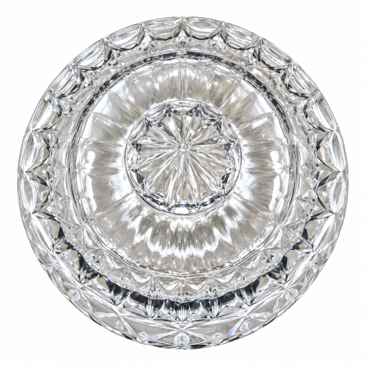 Vintage Crystal Candy Dish with Lid