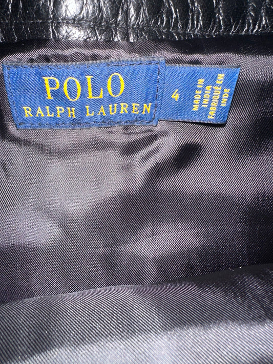 Vintage Ralph Lauren Leather Pleated Skirt