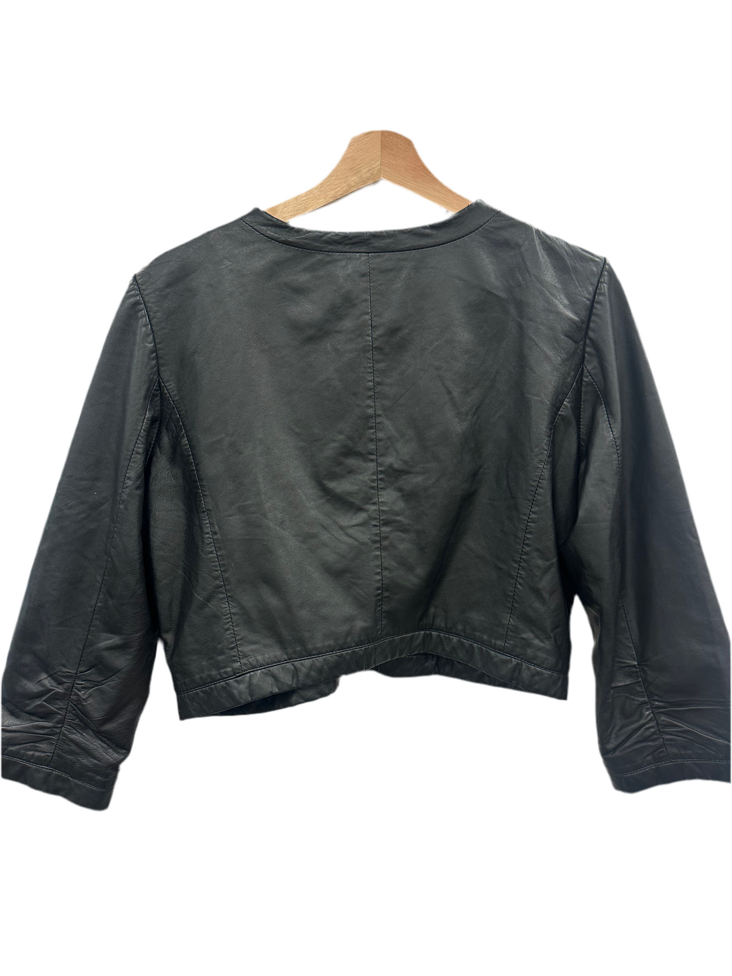 Vintage Cropped Leather Jacket