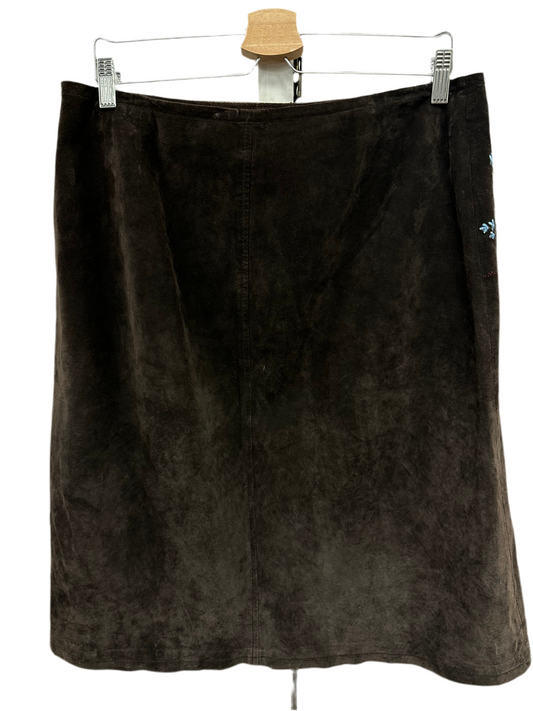 Vintage Suede Midi Skirt