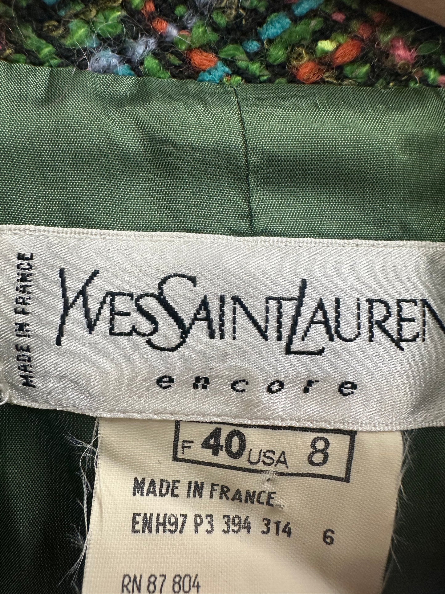 Vintage Yves Saint Laurent Tweed Blazer