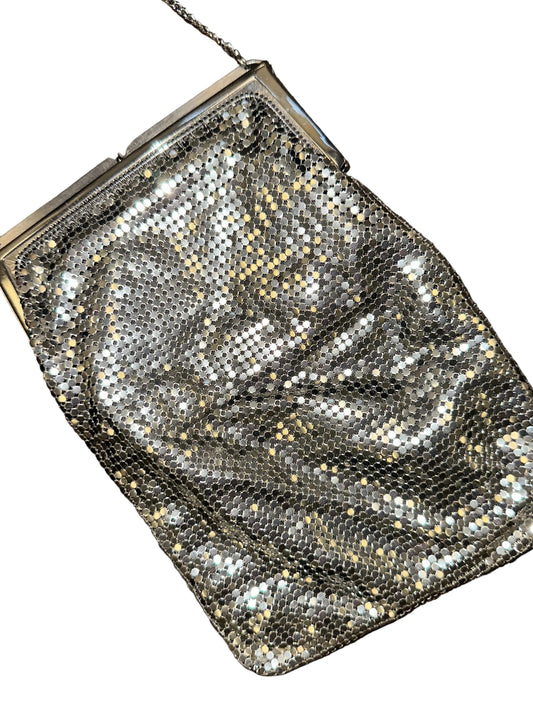Vintage Silver Chainmail Crossbody Purse