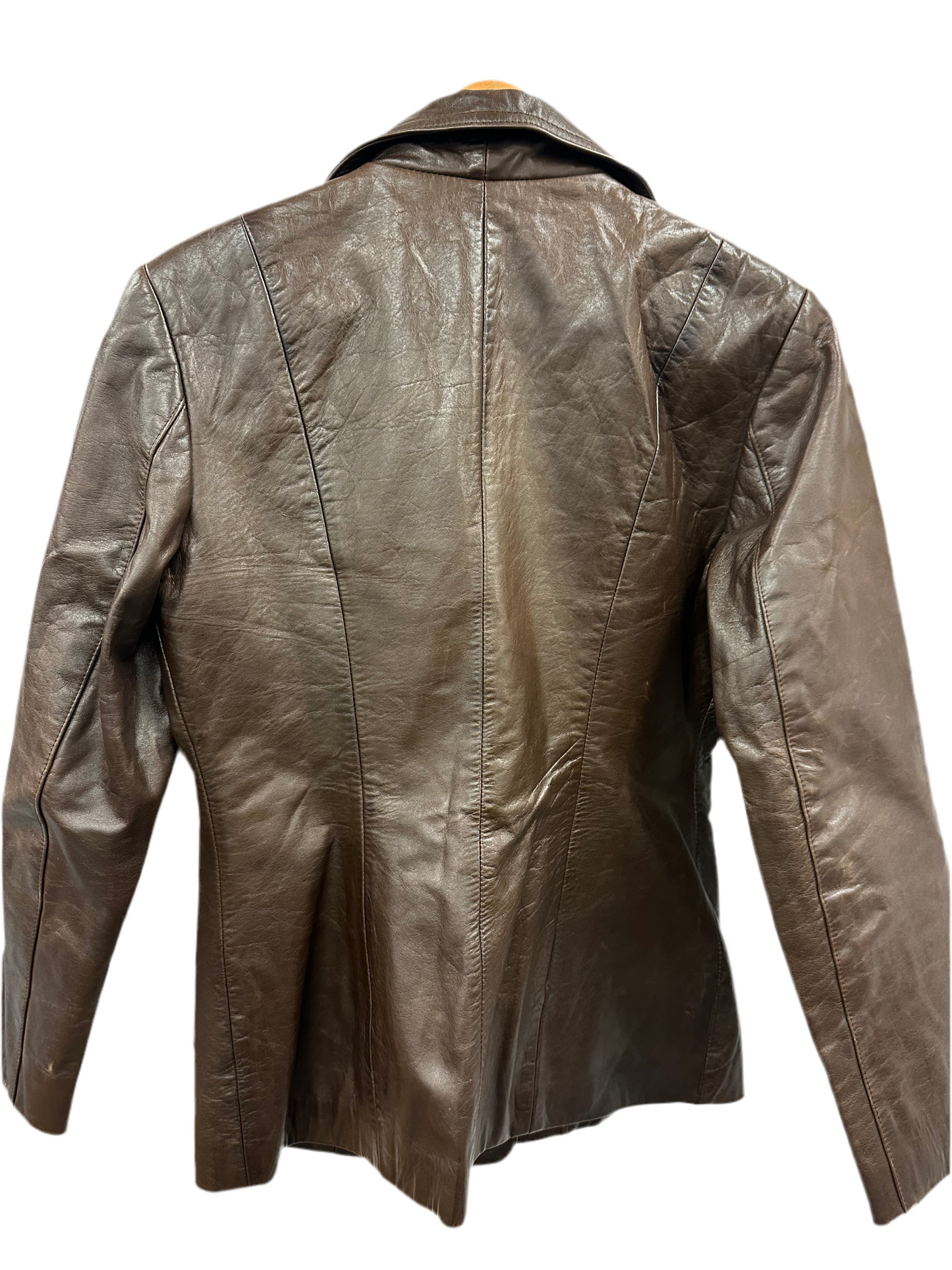 Vintage Chocolate Brown Leather Jacket
