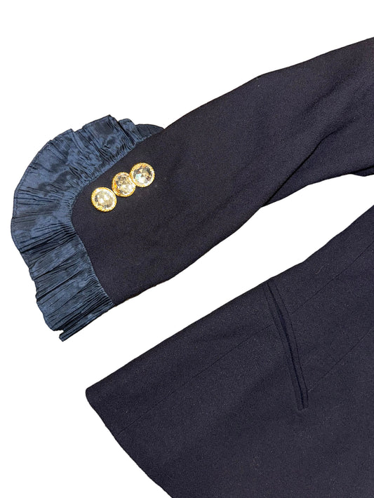 Vintage 80s Christian Dior Ruffle Blazer